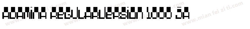 Adamina RegularVersion 1000 Januar字体转换